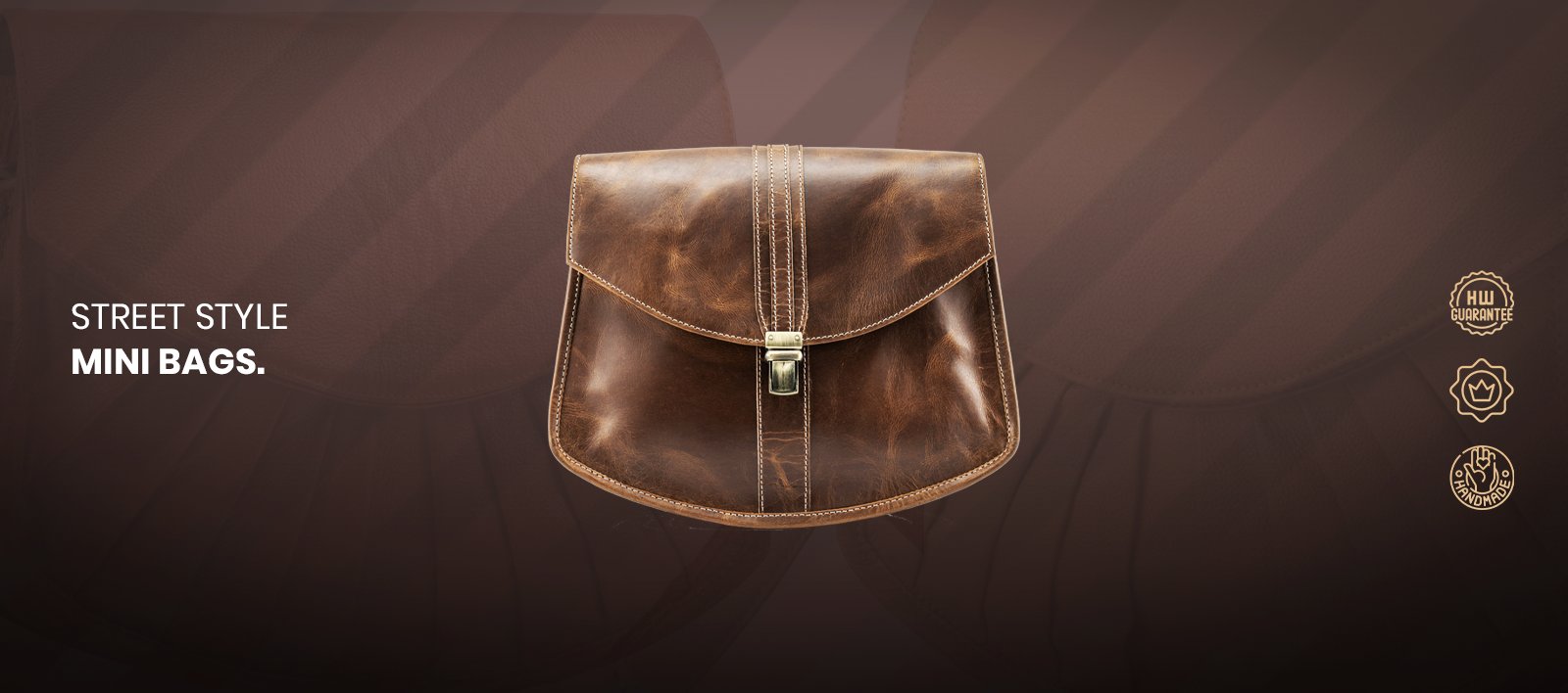 Vintage Leather Saddle Bags, Purse.