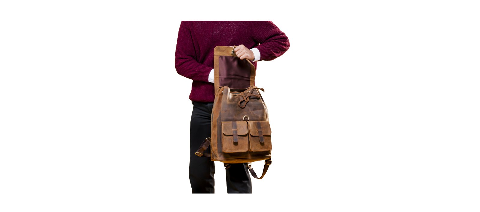 Vintage Leather Unisex Tech Messenger Briefcase Work Bag Men Women