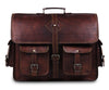 Full Grain Leather Laptop Messenger backpack with Top Handle