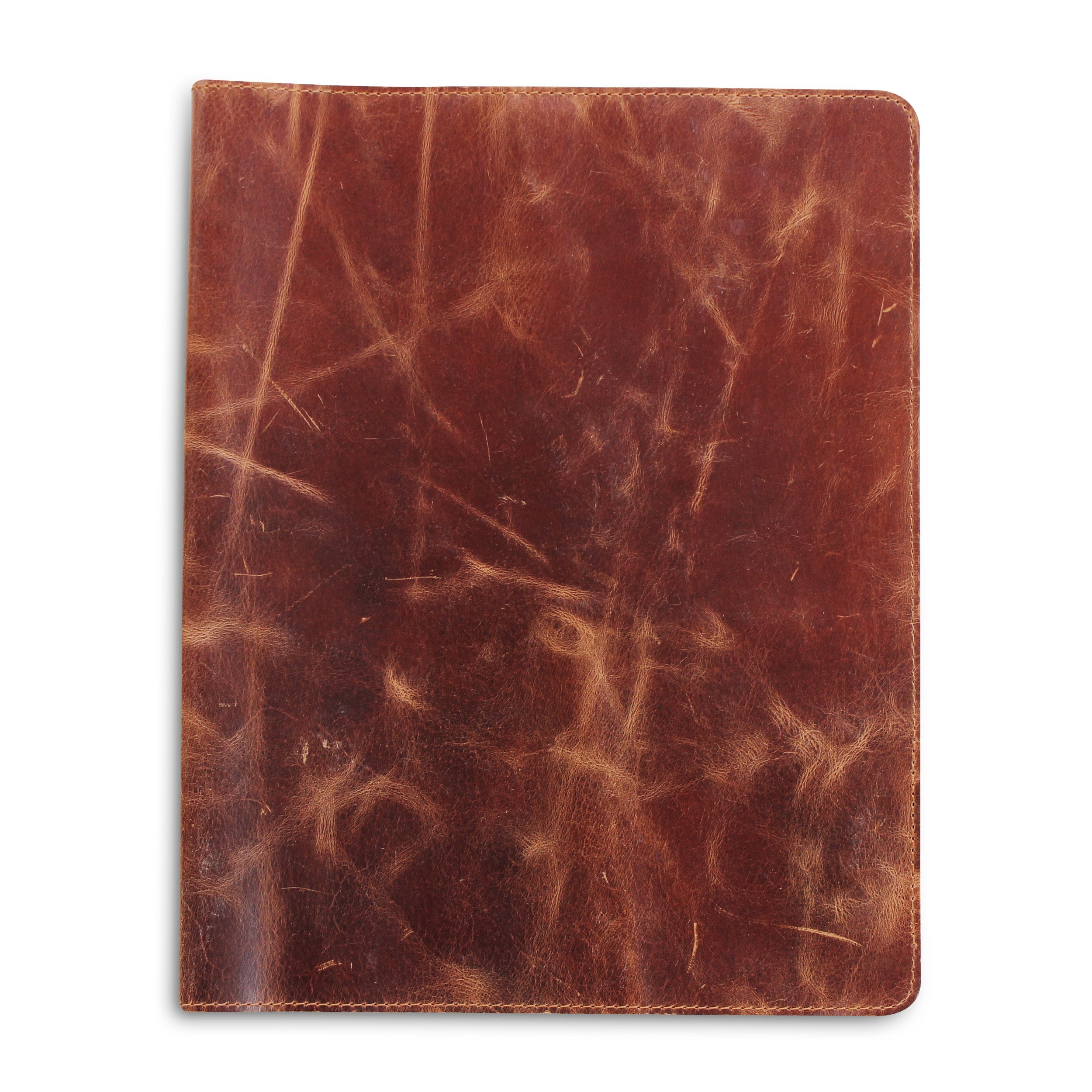 Genuine Full Grain Brown Leather Portfolio