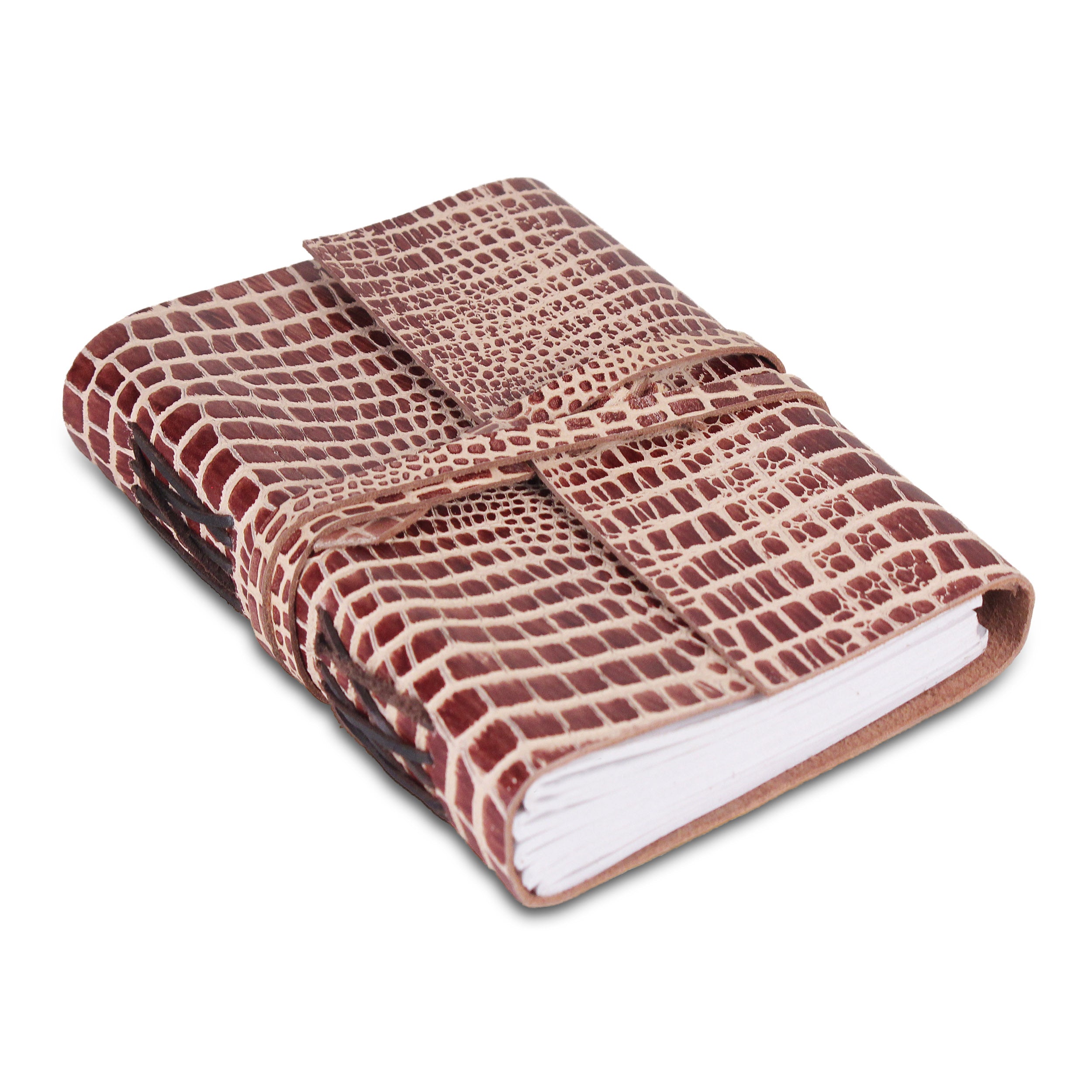 Leather Journal Notebook with Strap Enclosure