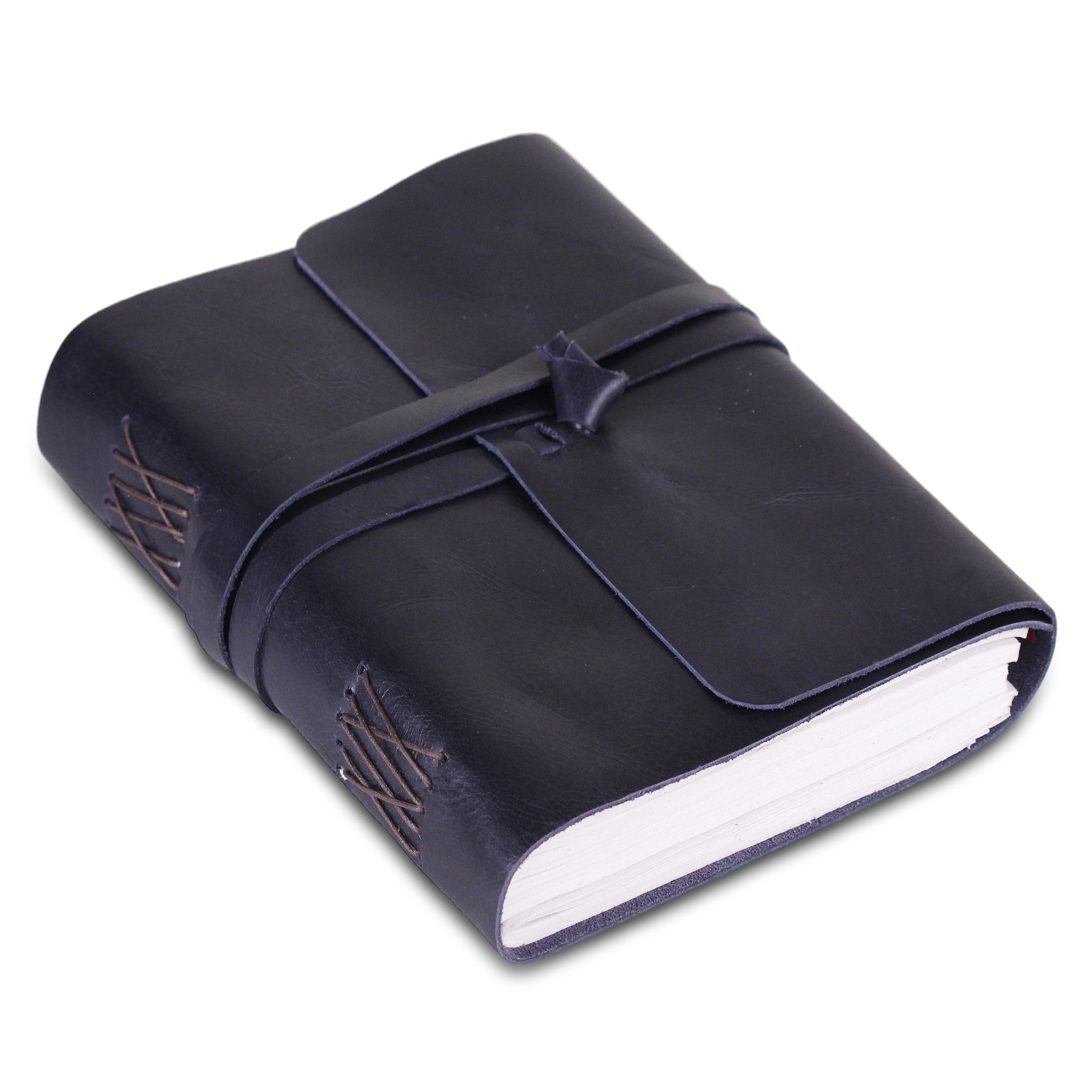Plain Leather Notebook Journal with Leather Strap