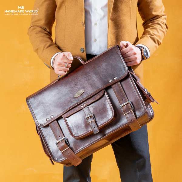 Handmade World Leather Messenger Bags for Men Women 18 Mens Briefcase Laptop Bag Best Computer Shoulder Satchel School Distress
