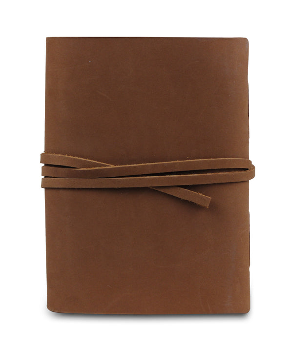 Back Side of the journal with Leather Strap Closure