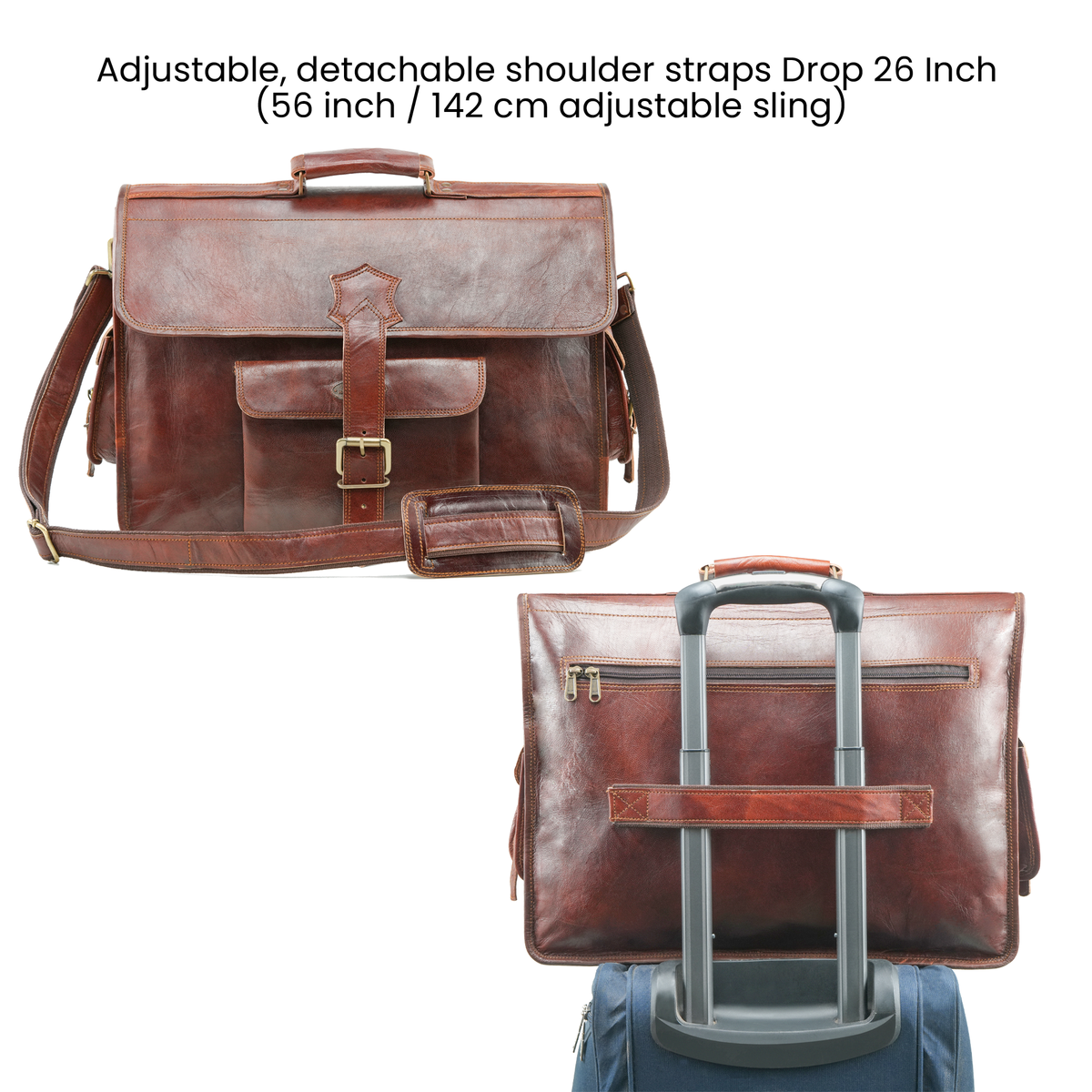The Beacon Vintage Leather Messenger
