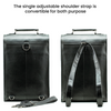 Detachable & Adjustable Shoulder strap for convertible leather laptop backpack