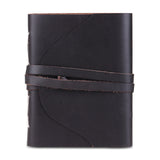 Plain Black Leather Journal Notebook