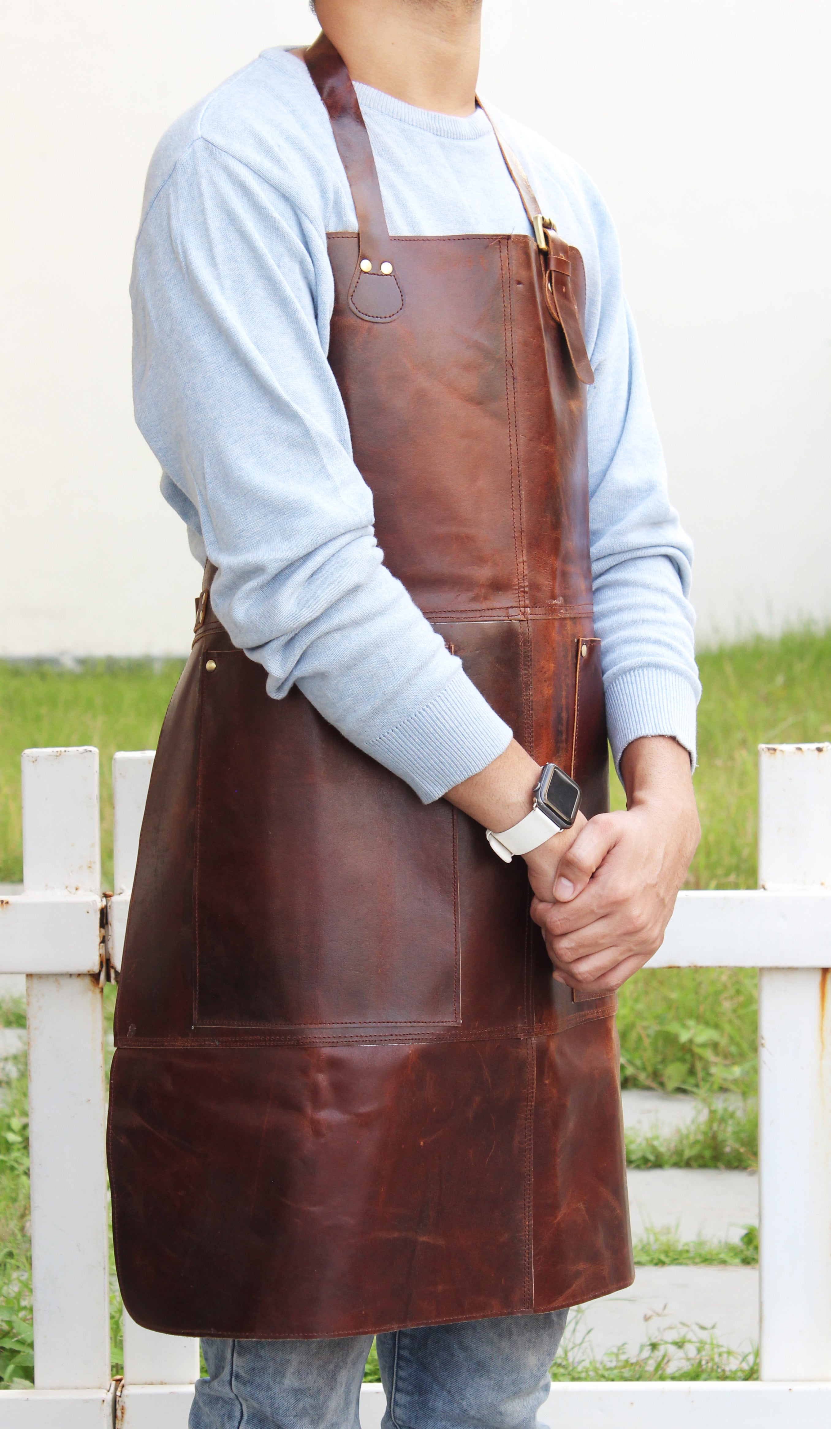 Work Apron with 2 Big Pockets and Adjustable Strap