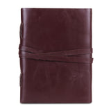 Back View of Genuine Leather Journal with Strap Enclosure