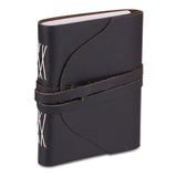 3D view of Plain Black Leather Notebook Journal