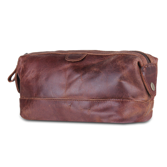 Full Grain Toiletry Bag for Men Women