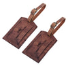 Genuine Leather Luggage ID Name Tags 