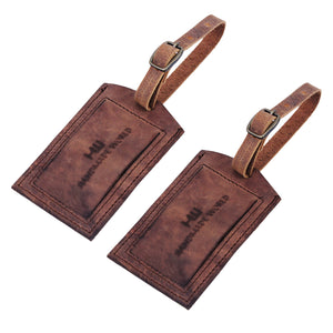 Genuine Leather Luggage ID Name Tags 