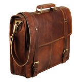Side View Leather Messenger Bag 15 inch