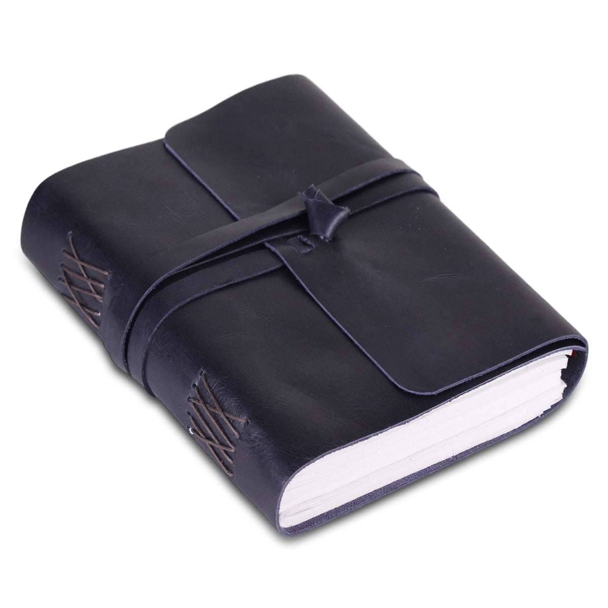 Plain Leather Notebook Journal with Leather Strap