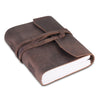 Plain Leather Notebook Journal with Leather Strap