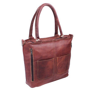 Genuine Leather Large Tote Handbag Purse with Top Handle