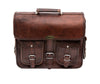 Full Grain Leather Messenger Laptop Bag with Adjustable Strap