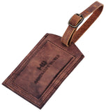 Leather Name Tags with Brass Buckles