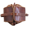 Top View of Leather Messenger Bag with Adjustable Strap
