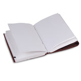 Open View of Brown Leather Journal Notebook