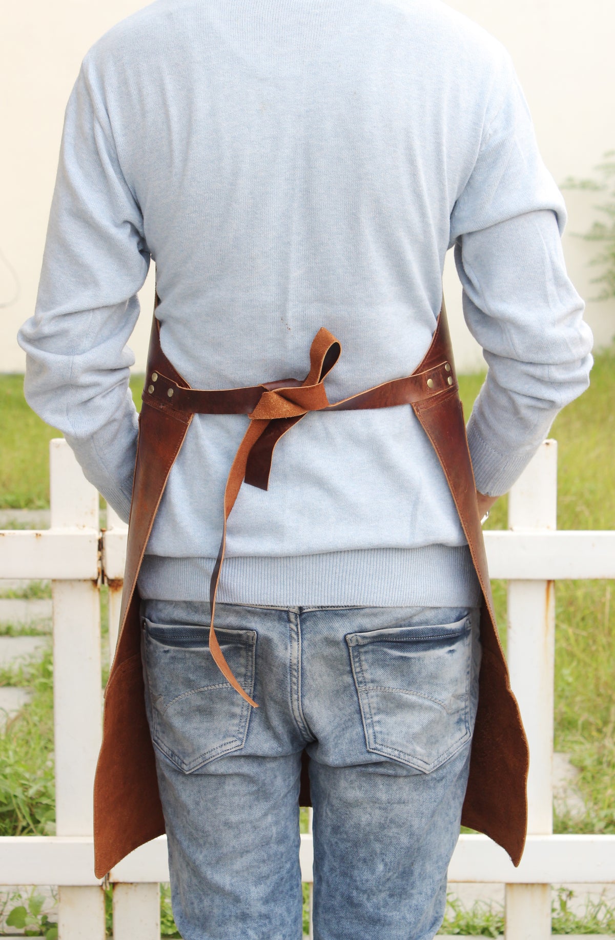 Genuine Full Grain Leather Work Apron