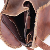 Brown Bucket Bag with High Quality Zippers