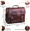 Features of Genuine Leather Top Handle Messenger Laptop Bag