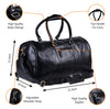 Feature of Large Textured Leather Duffle Weekender Bag