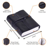 Features of Plain Dark Blue Handcrafted Leather Journal Notebook