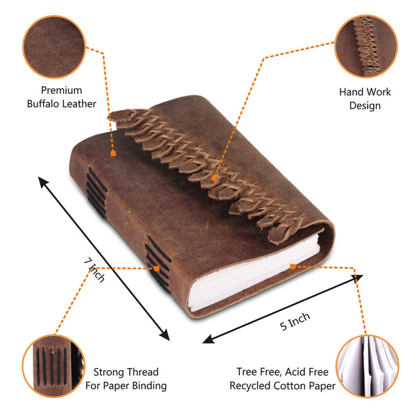 Features of Genuine Full Grain Leather Notebook Journal 