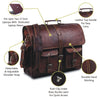 Features of Full Grain Leather Messenger Bag