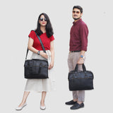Models with Genuine Full Grain Top Handle Leather Laptop Briefcase Bag