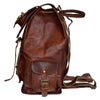 Side View of Full Grain Leather Backpack Bag
